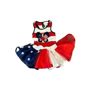 Girls Emily Rose Dress Size 3T Striped Patriotic Memorial July 4 Tutu Skirt